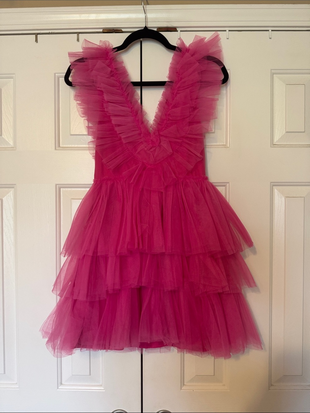 Mable Fuchsia Ruffle Tulle Party Dress - Picture 3 of 3